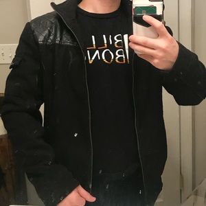 North Zone Winter Coat - Black - Leather look